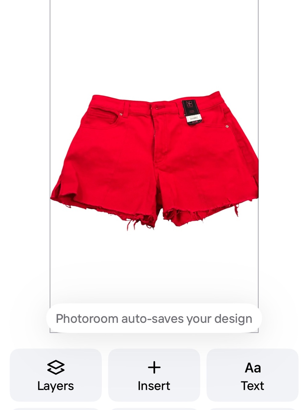 No Boundaries Red Frayed Hem Women's Denim Shorts 11